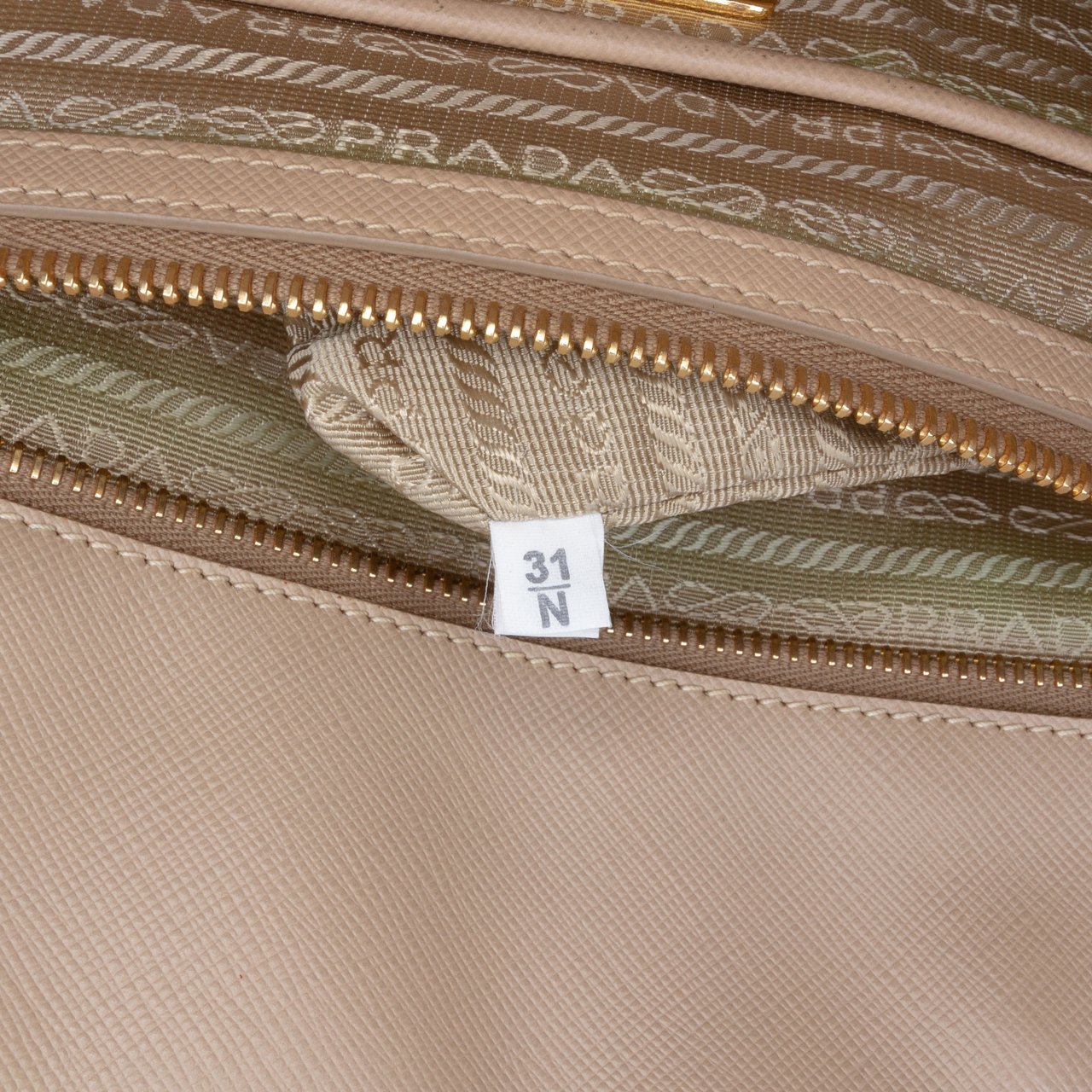 Prada Saffiano Lux Satchel Bruin