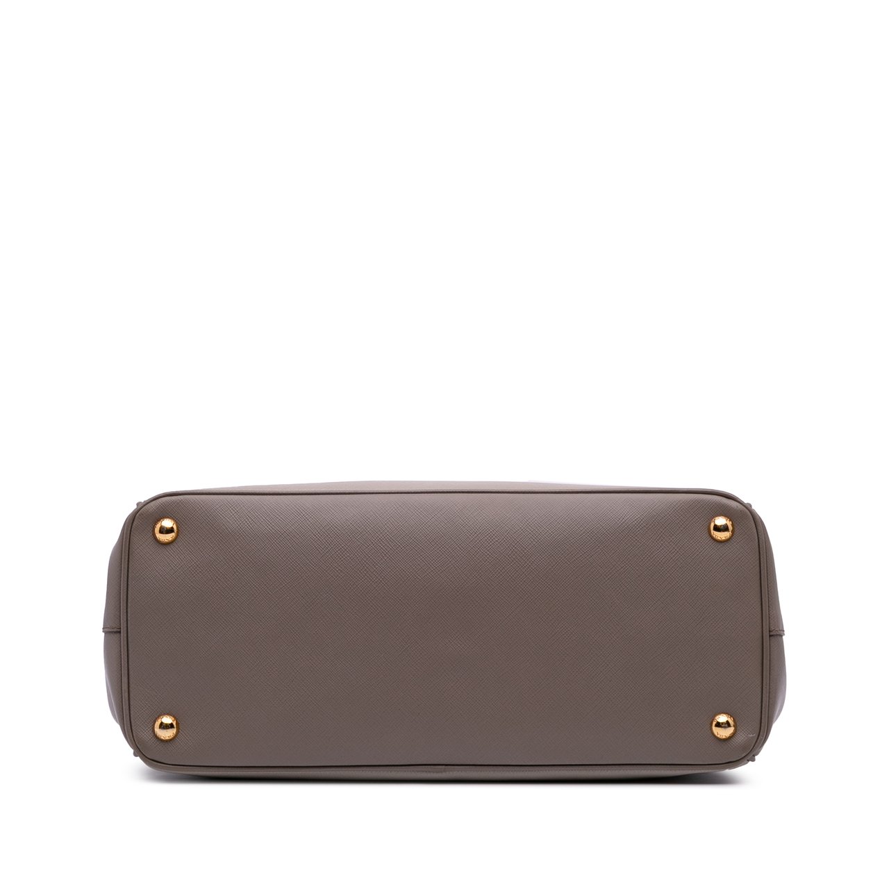Prada Medium Bicolor Saffiano Lux Galleria Double Zip Satchel Grijs