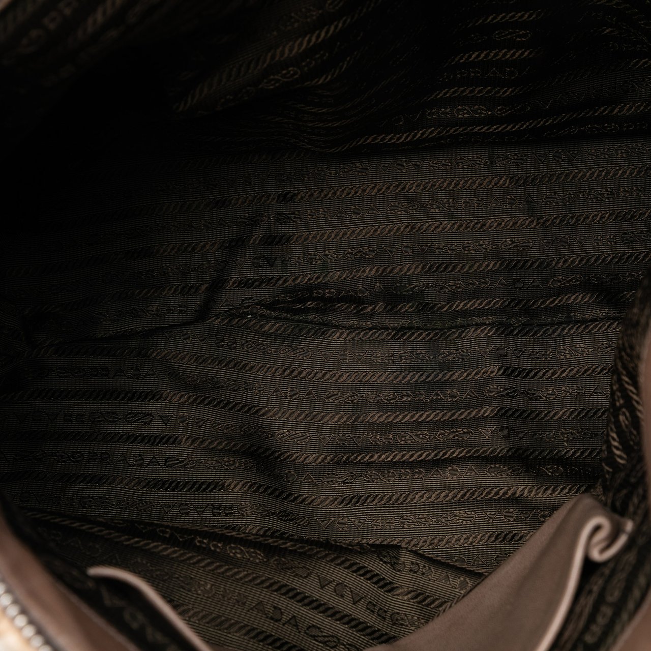 Prada Nappa Gaufre Ombre Satchel Bruin