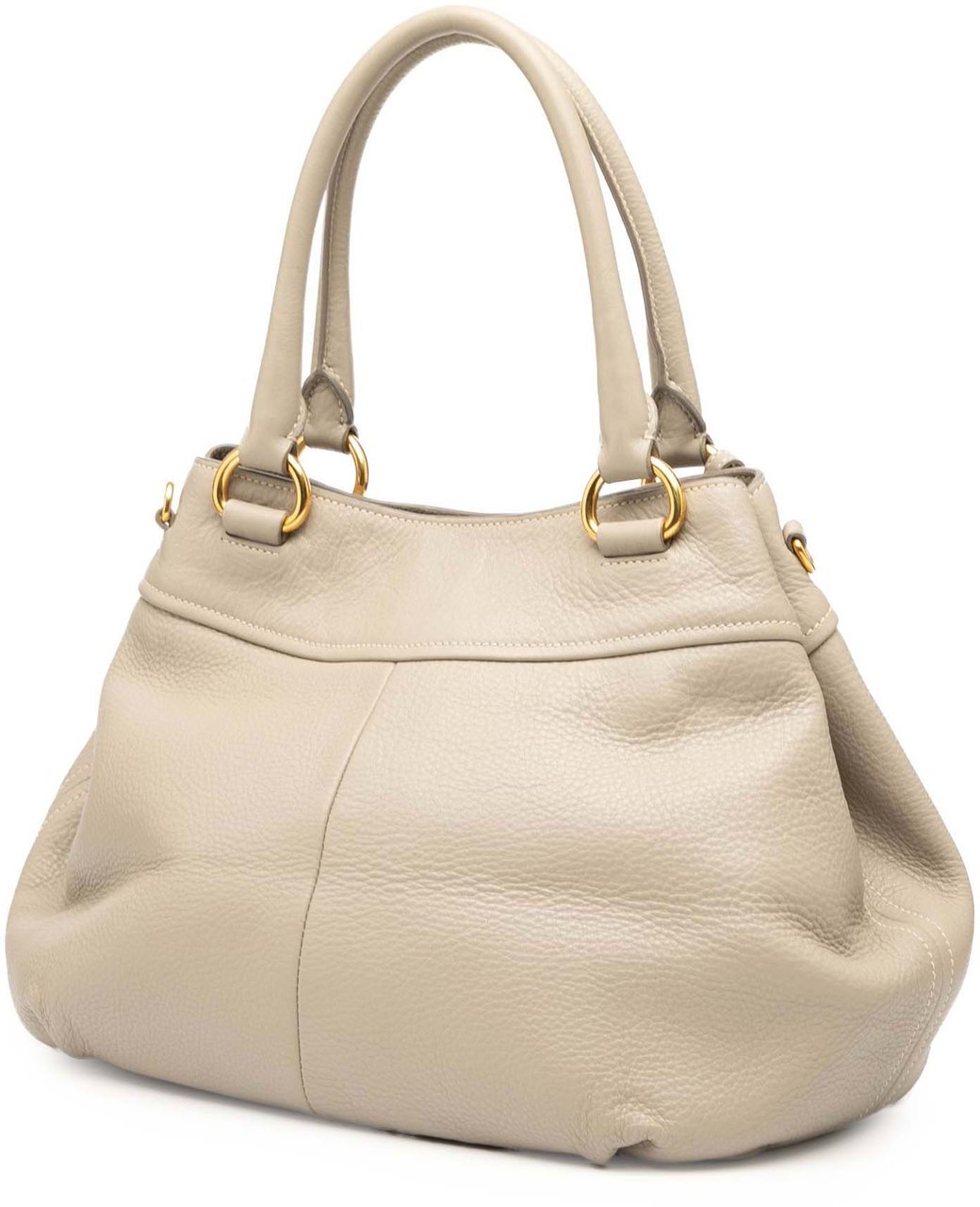 Prada Vitello Daino Open Convertible Tote Bruin