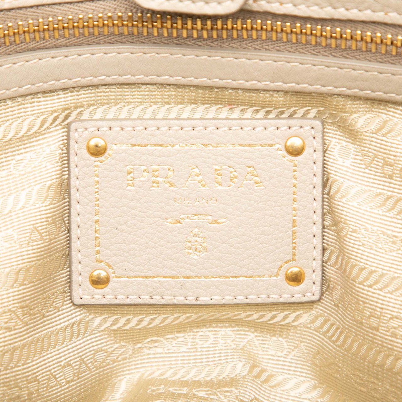 Prada Vitello Daino Open Convertible Tote Bruin