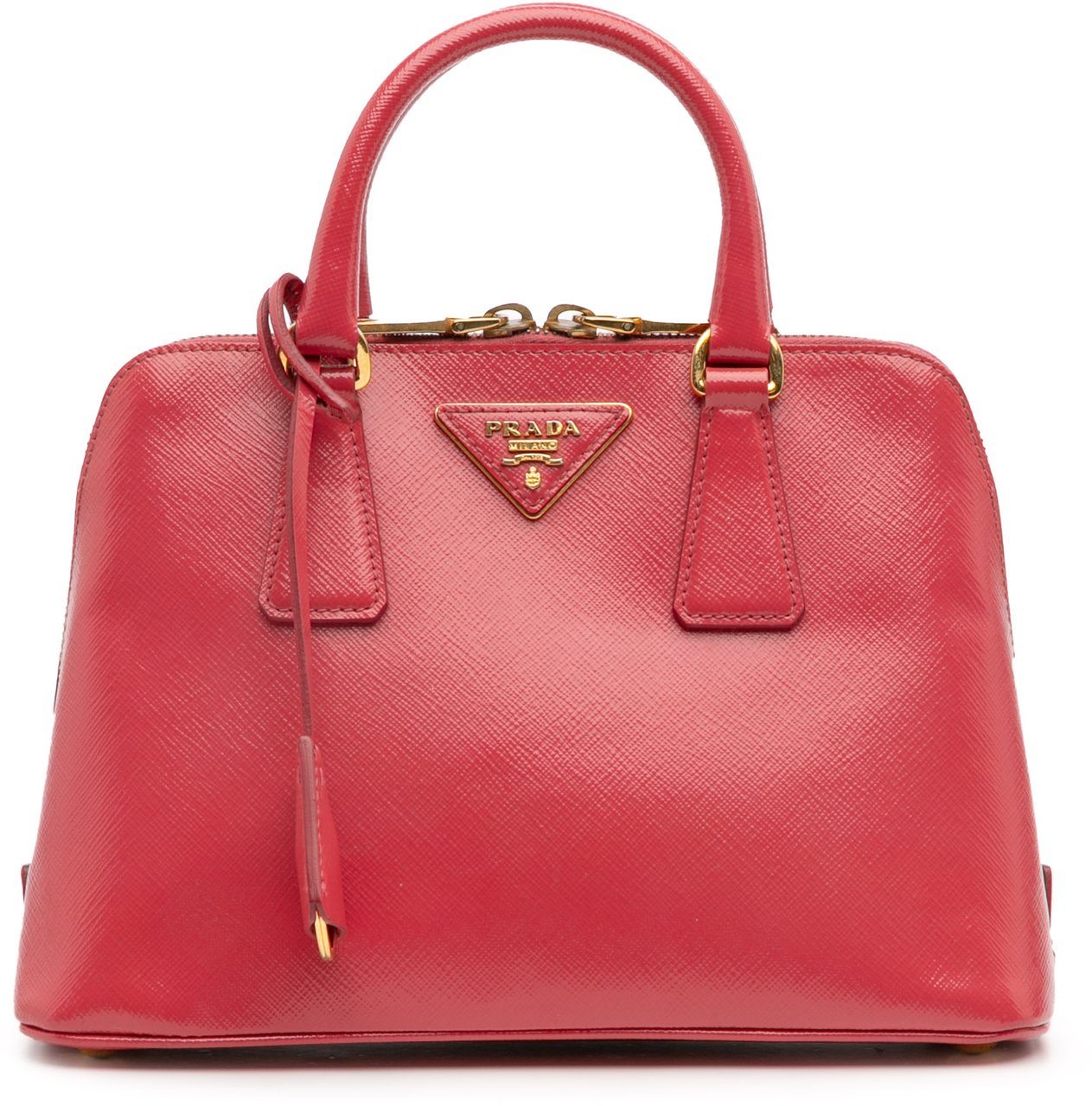 Prada Limited Edition Small Saffiano Vernice Promenade Satchel Roze