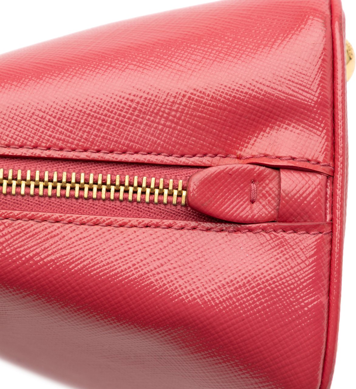 Prada Limited Edition Small Saffiano Vernice Promenade Satchel Roze