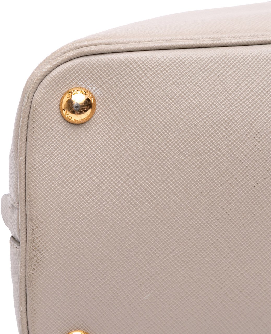 Prada Medium Bicolor Saffiano Lux Promenade Satchel Grijs