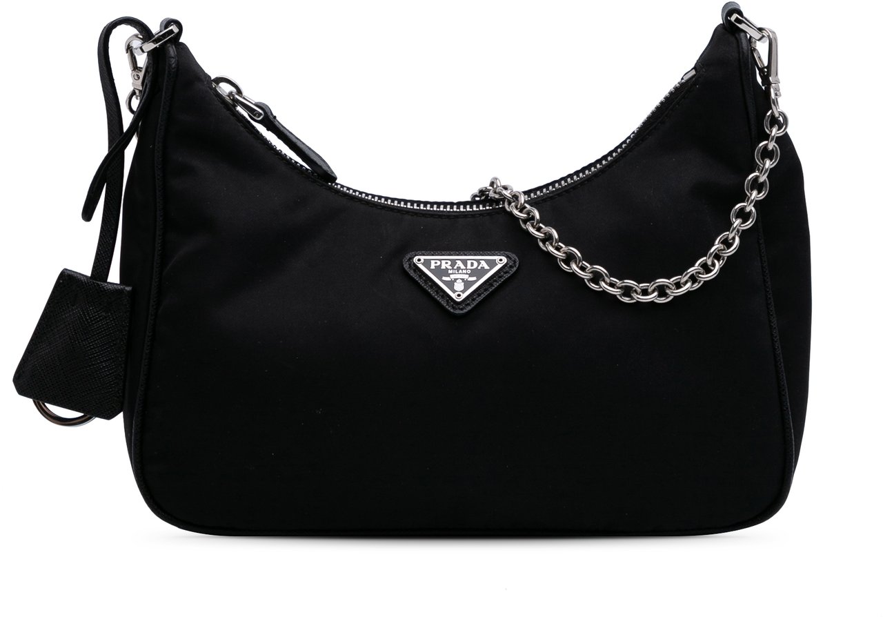 Prada Mini Tessuto Re Edition 2005 Satchel Zwart