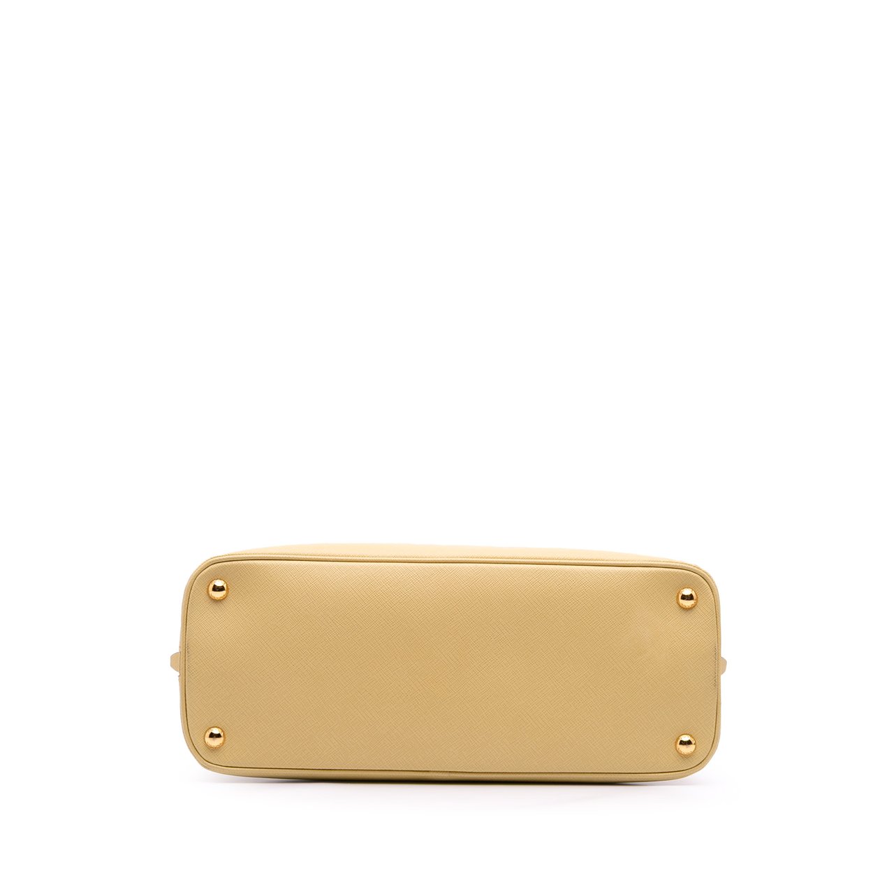 Prada Medium Saffiano Lux Promenade Satchel Geel