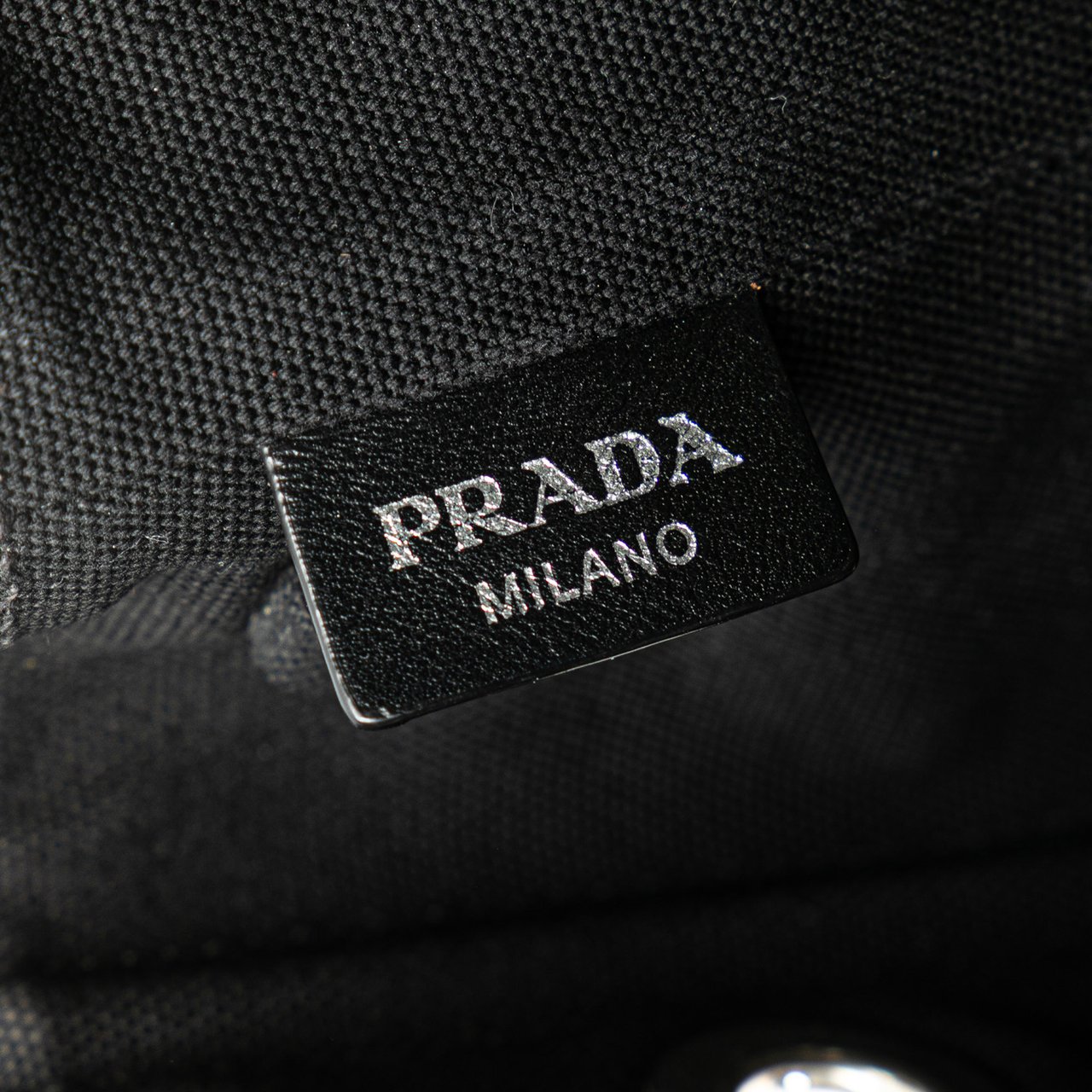 Prada Small Canvas Canapa Grommet Satchel Zwart