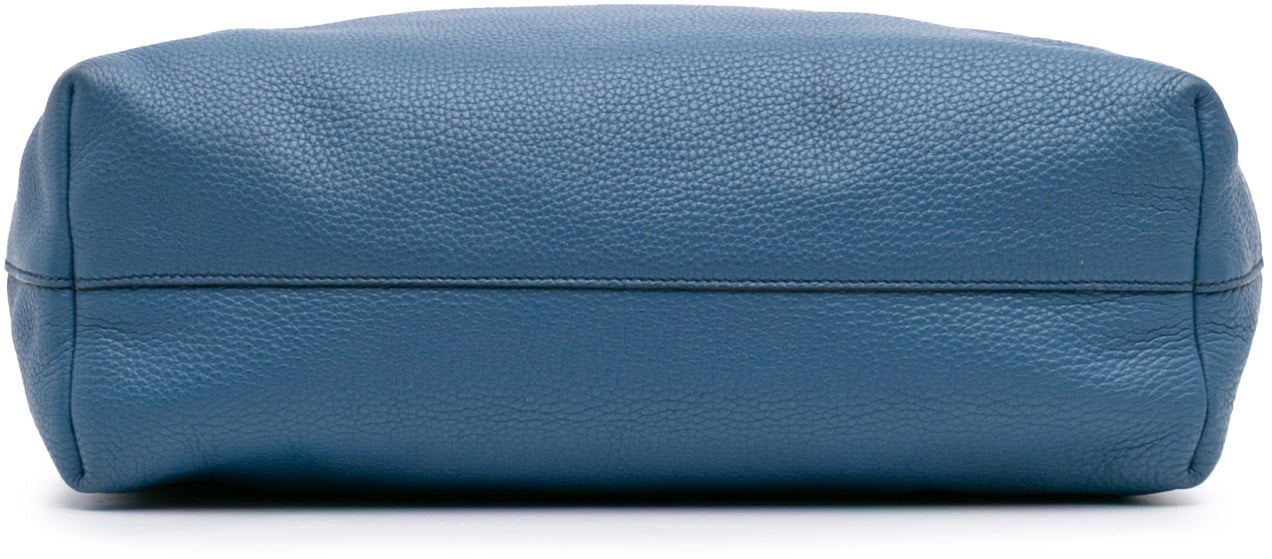 Prada Vitello Daino Open Convertible Tote Blauw