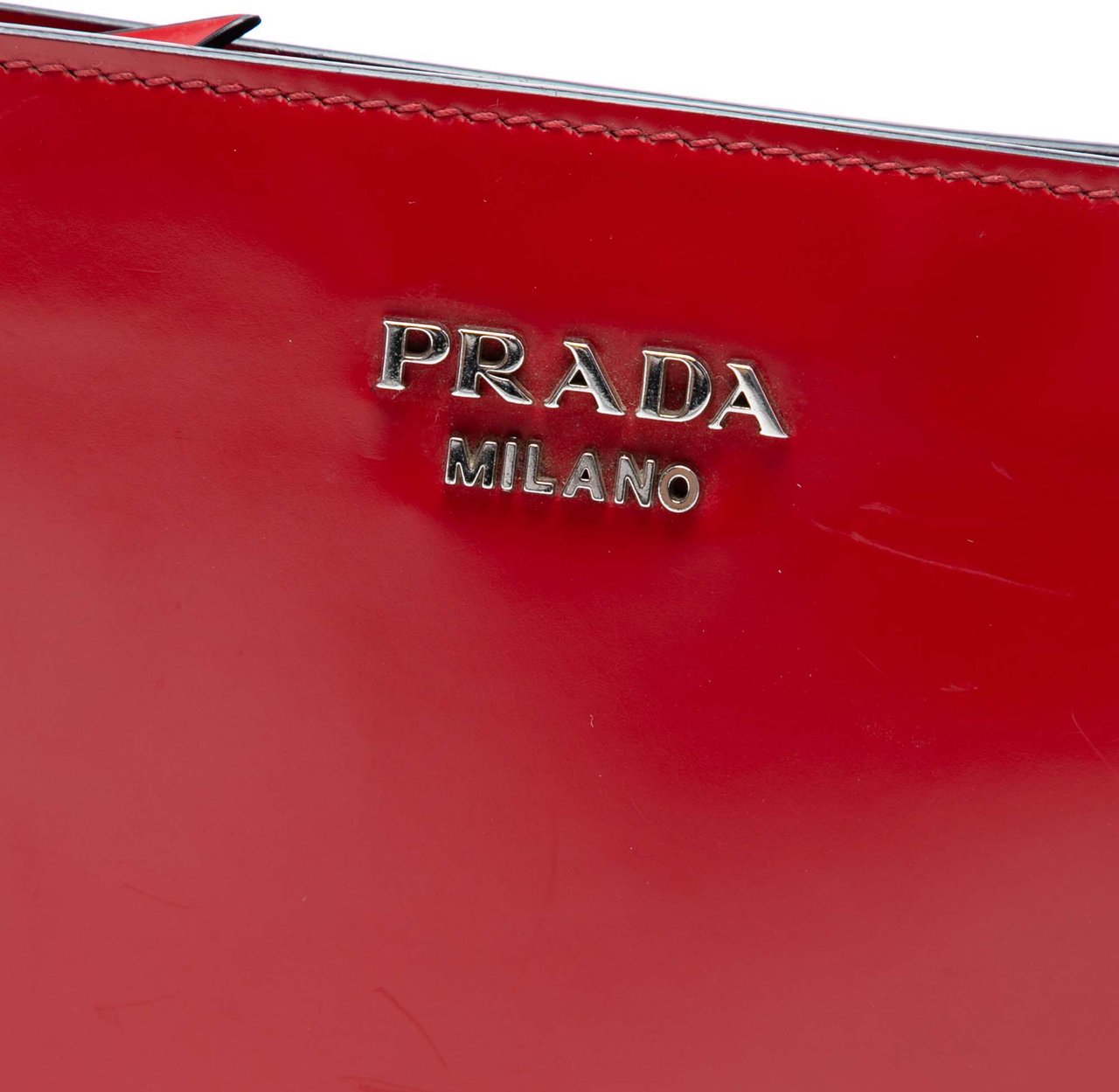 Prada Spazzolato Sidonie Chain Crossbody Rood