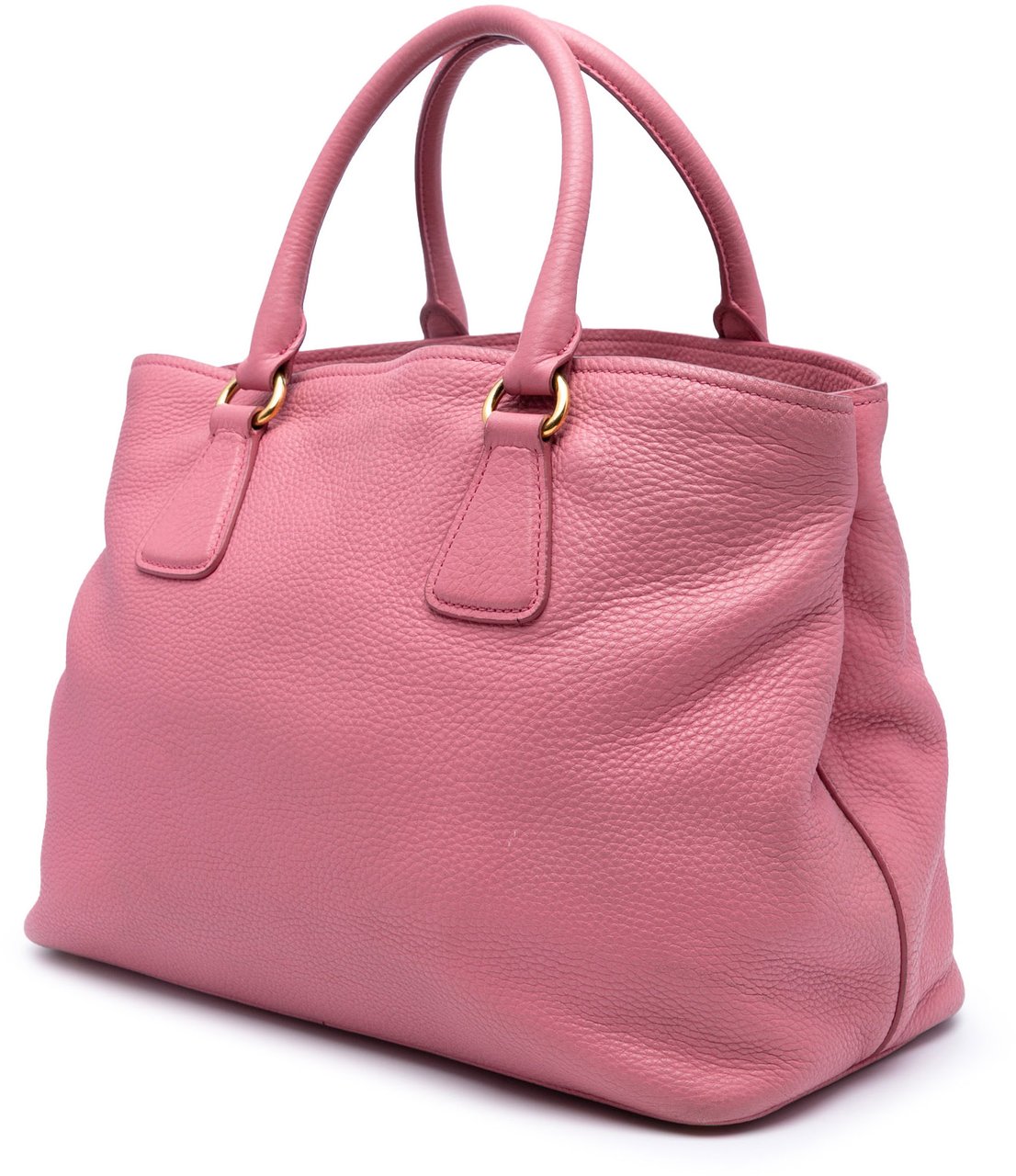 Prada Vitello Daino Open Convertible Tote Roze