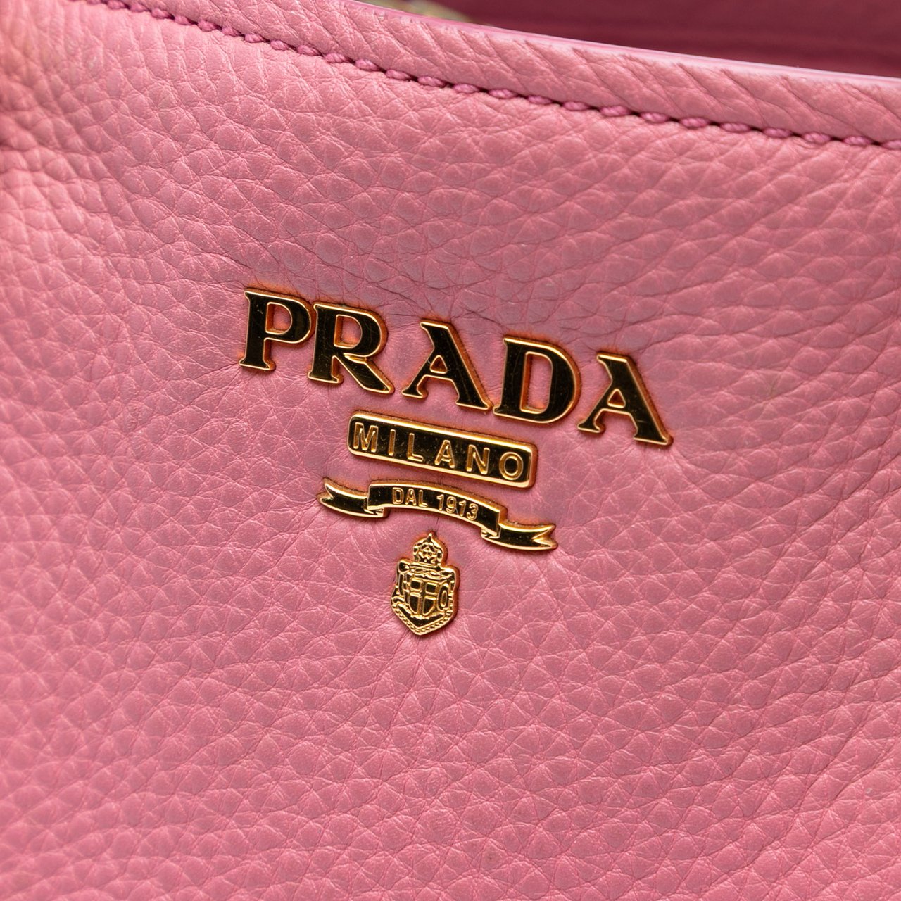 Prada Vitello Daino Open Convertible Tote Roze