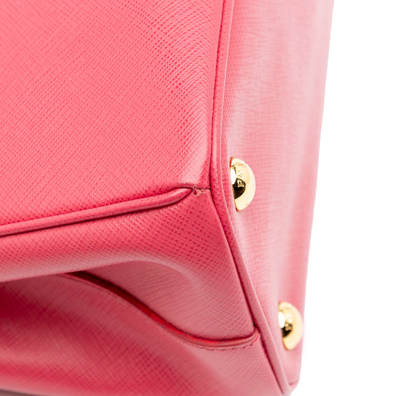 Prada Small Saffiano Lux Galleria Double Zip Satchel Roze