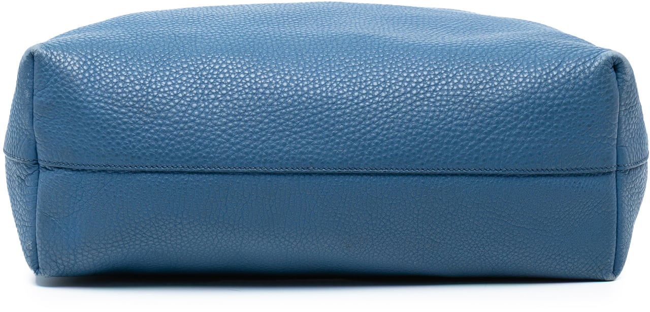 Prada Vitello Daino Open Convertible Tote Blauw