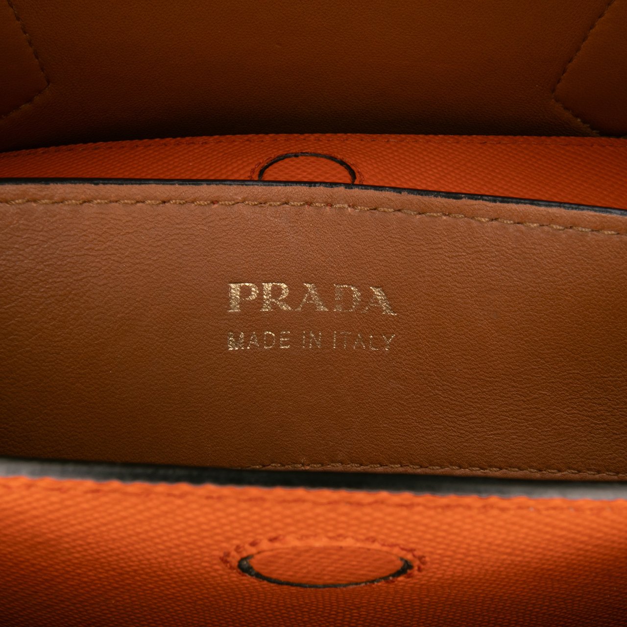 Prada Medium Saffiano Cuir Double Satchel Oranje