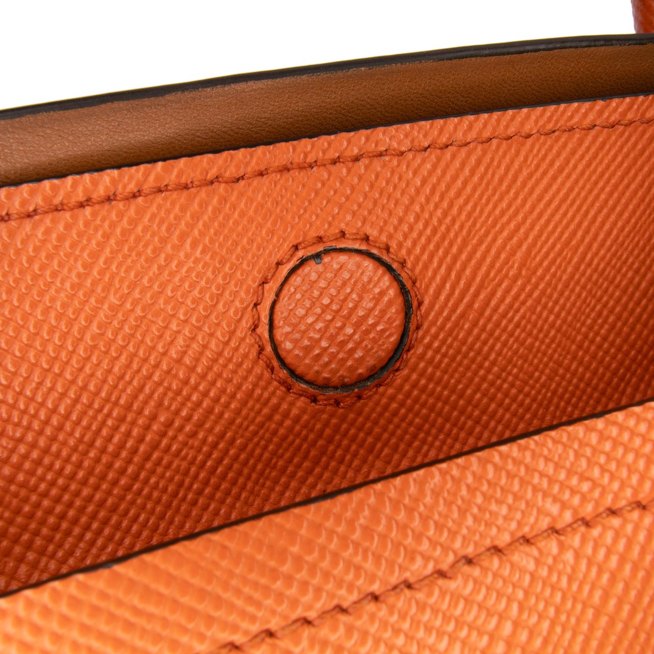 Prada Medium Saffiano Cuir Double Satchel Oranje