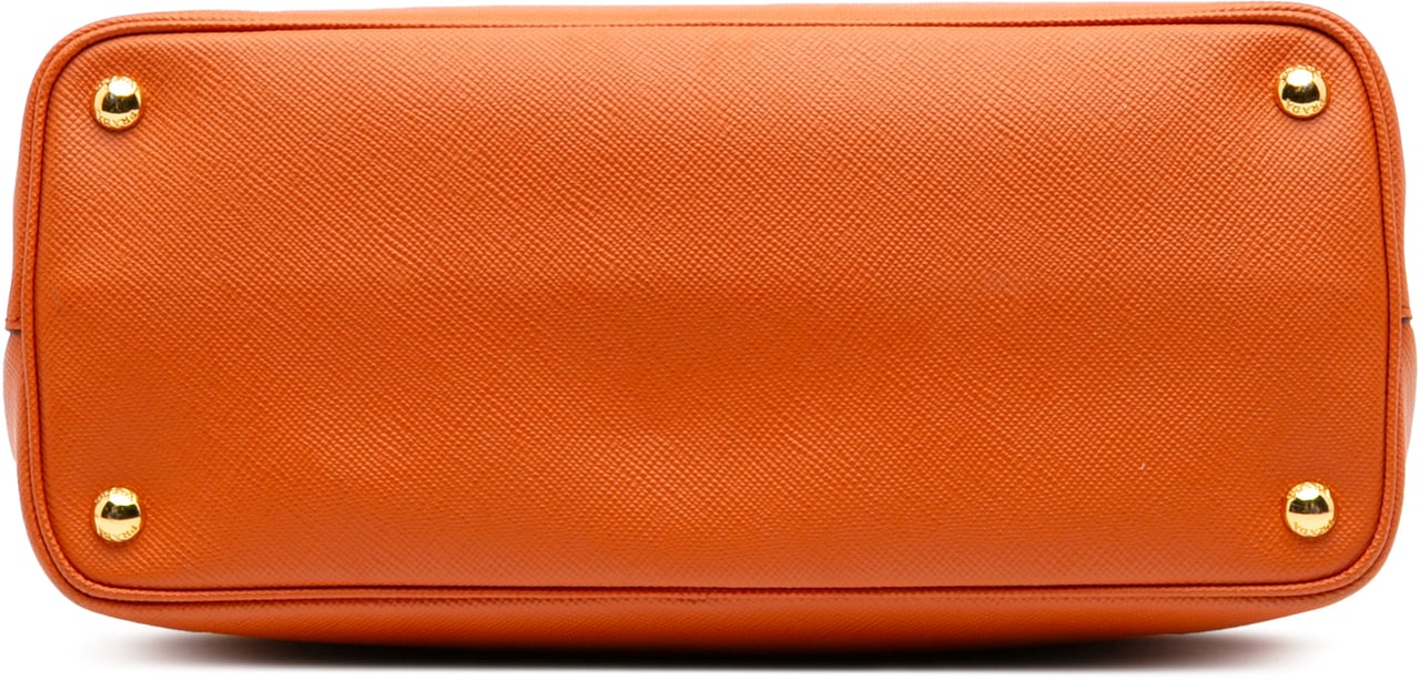 Prada Medium Saffiano Cuir Double Satchel Oranje