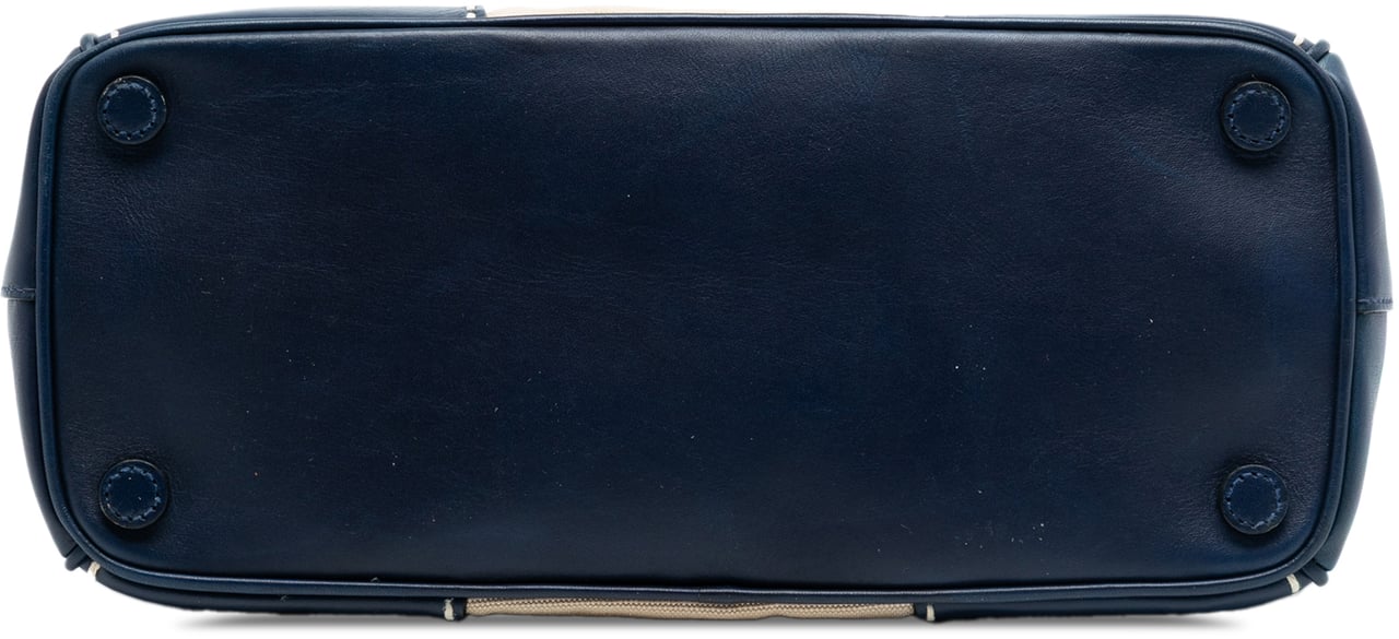 Prada Small Canvas and City Calf Hand Stitched Galleria Double Zip Satchel Bruin