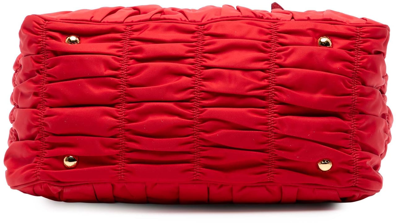 Prada Tessuto Gaufre Satchel Rood