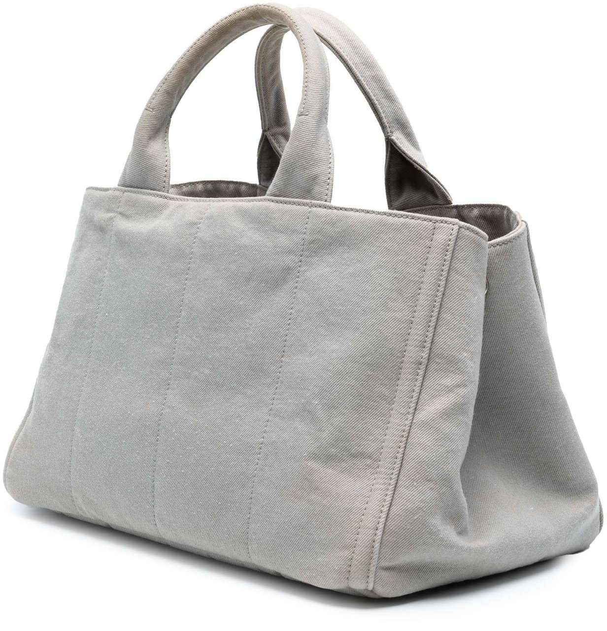 Prada Canvas Canapa Bijoux Satchel Grijs