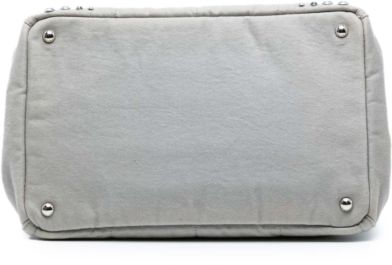 Prada Canvas Canapa Bijoux Satchel Grijs