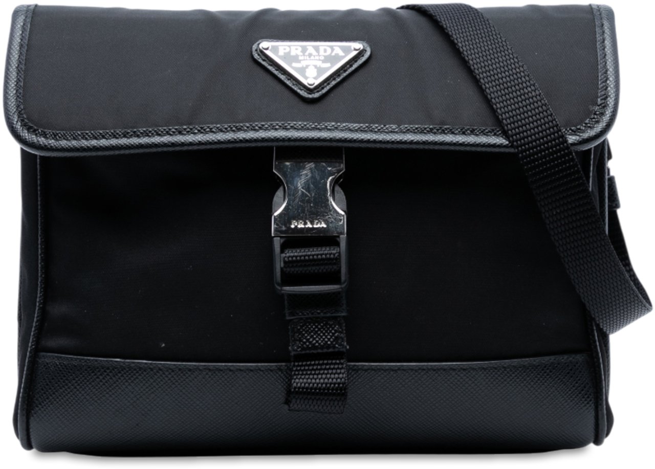 Prada Re-Nylon and Saffiano Smartphone Case Zwart