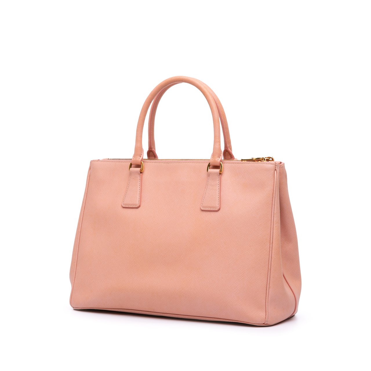 Prada Medium Saffiano Lux Galleria Double Zip Tote Roze
