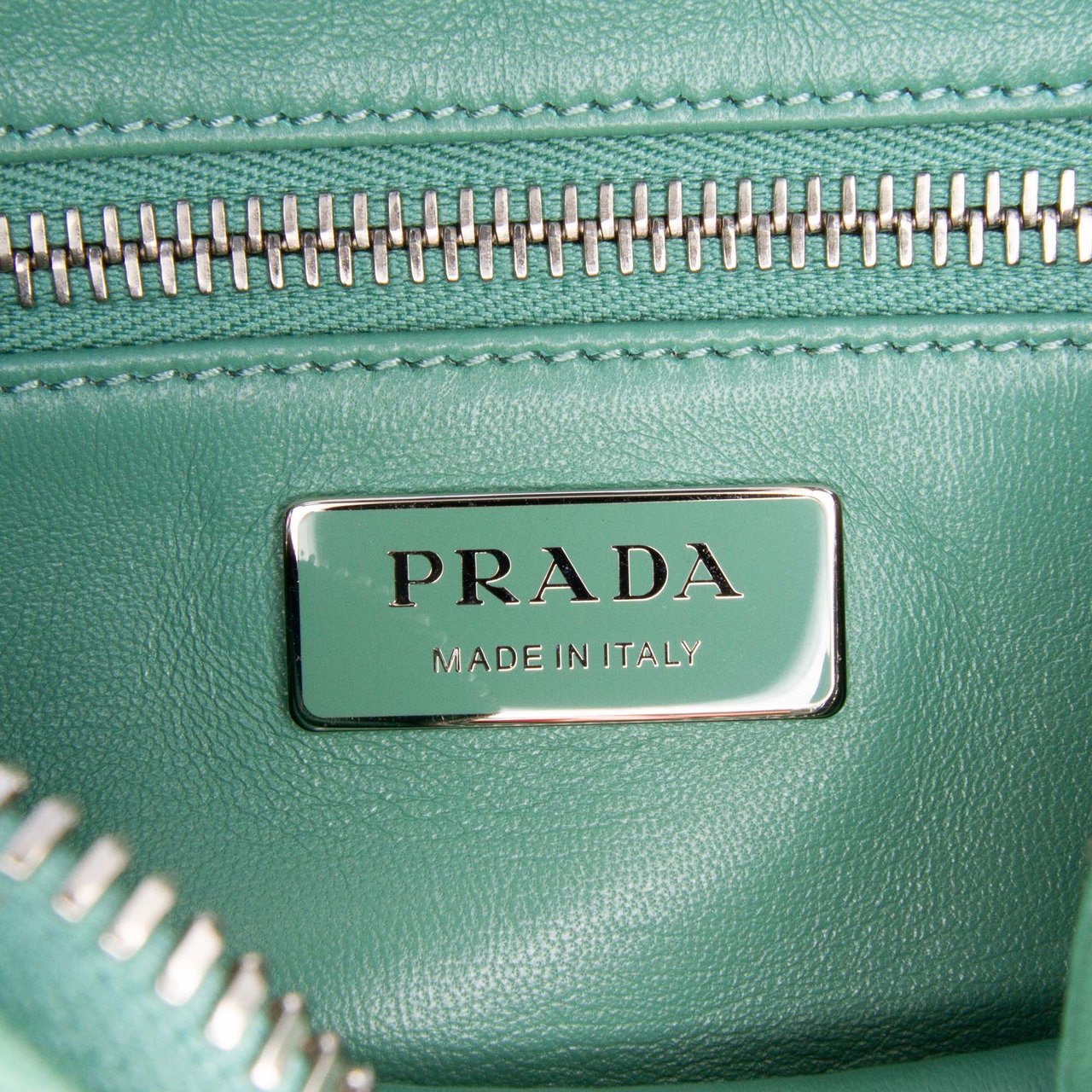 Prada Nappa Antique Multi Pocket Crossbody Groen