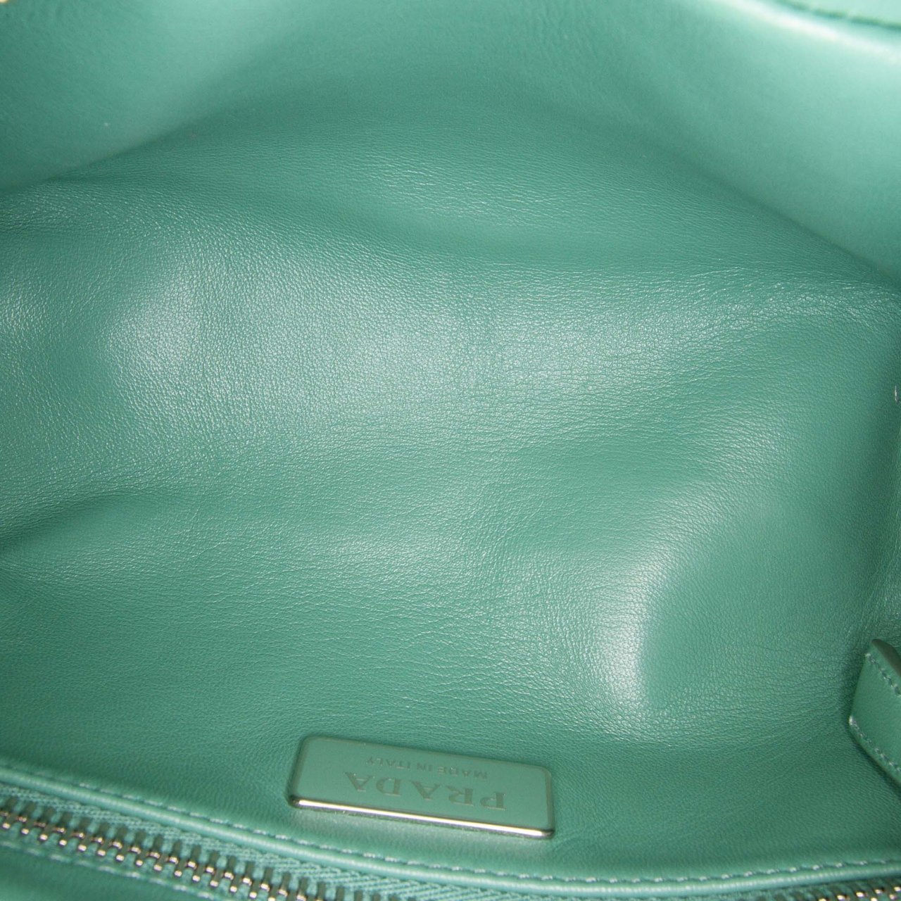 Prada Nappa Antique Multi Pocket Crossbody Groen