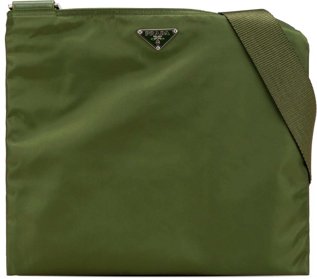 Prada Tessuto Zip Top Crossbody Groen