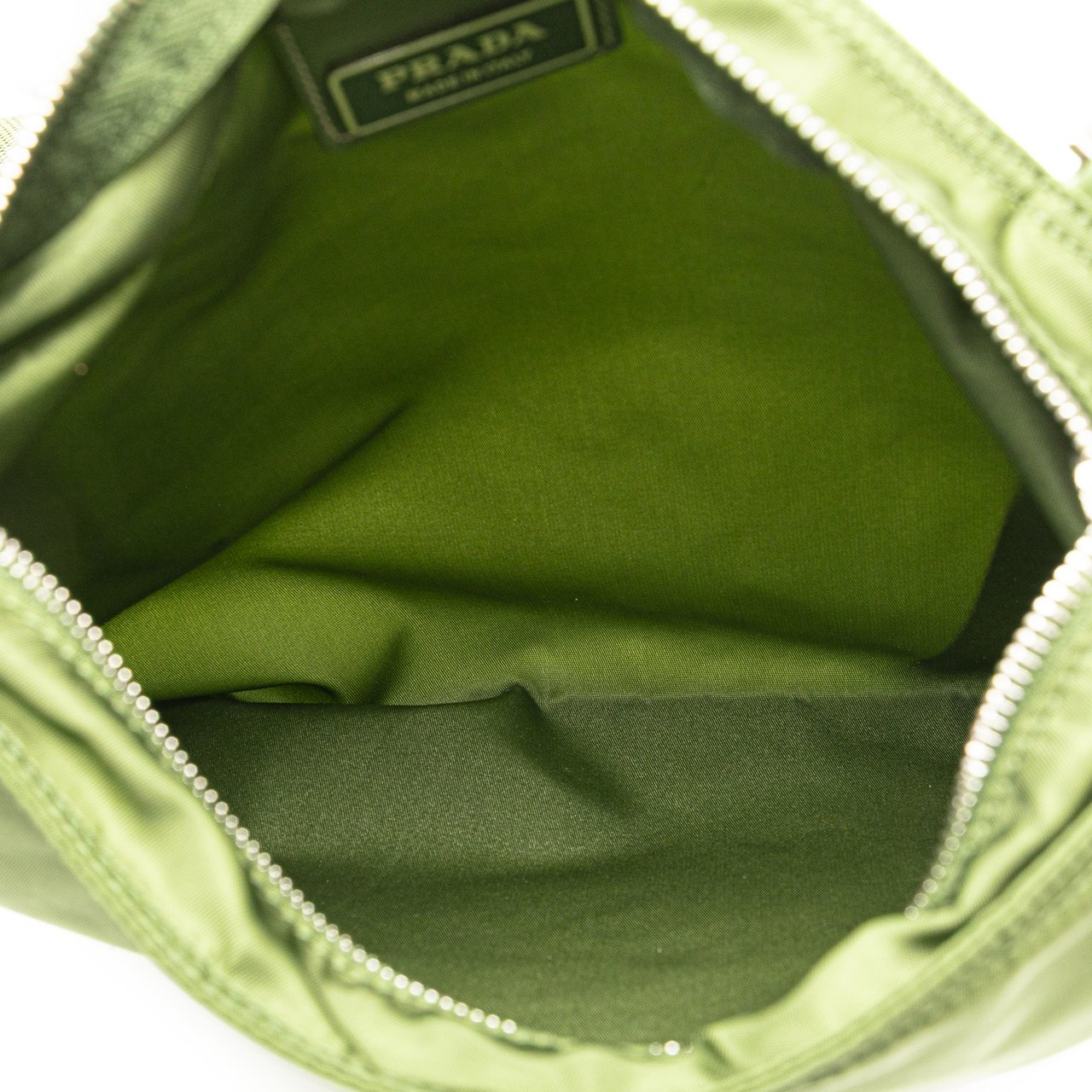 Prada Tessuto Zip Top Crossbody Groen