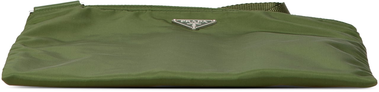 Prada Tessuto Zip Top Crossbody Groen