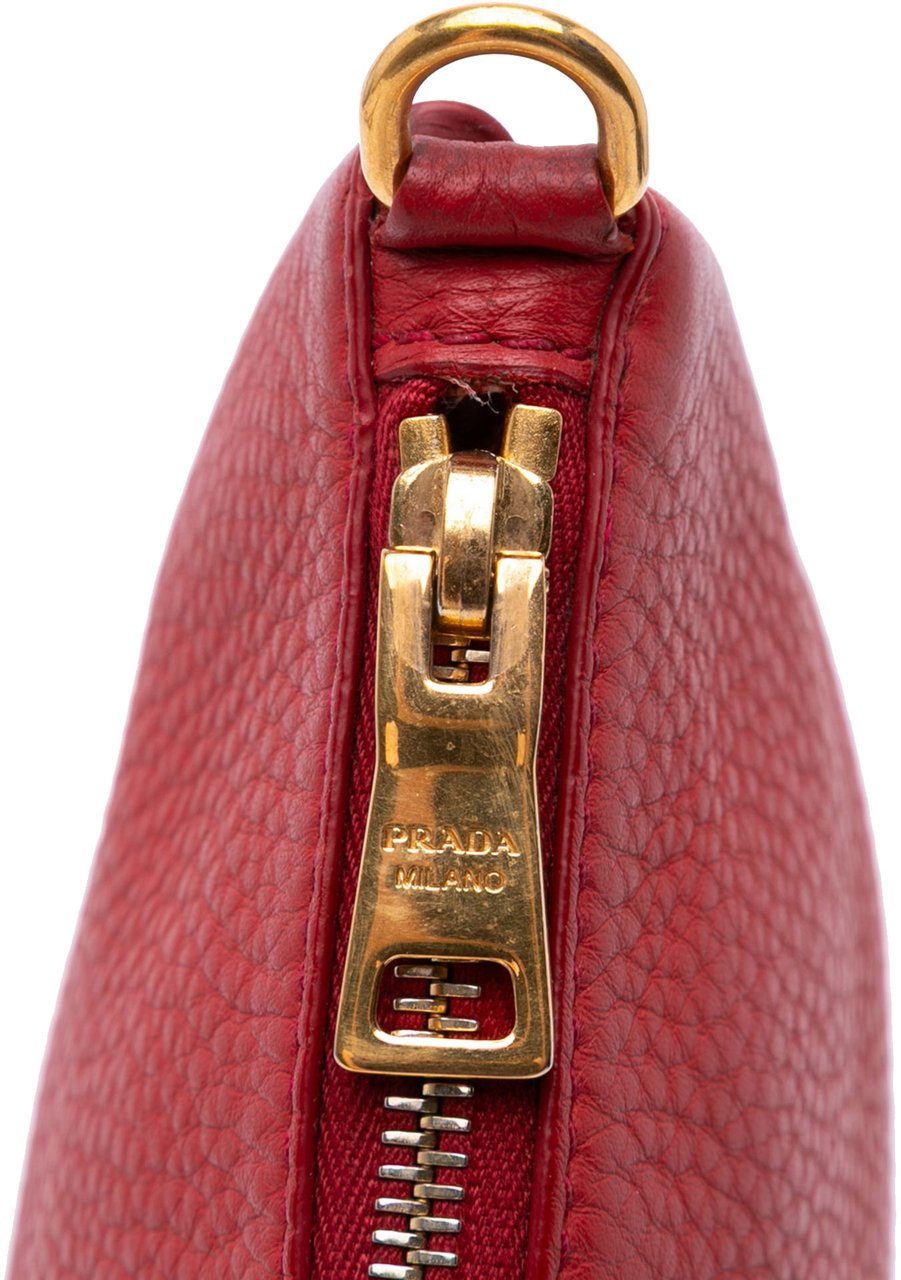 Prada Vitello Daino Crossbody Rood