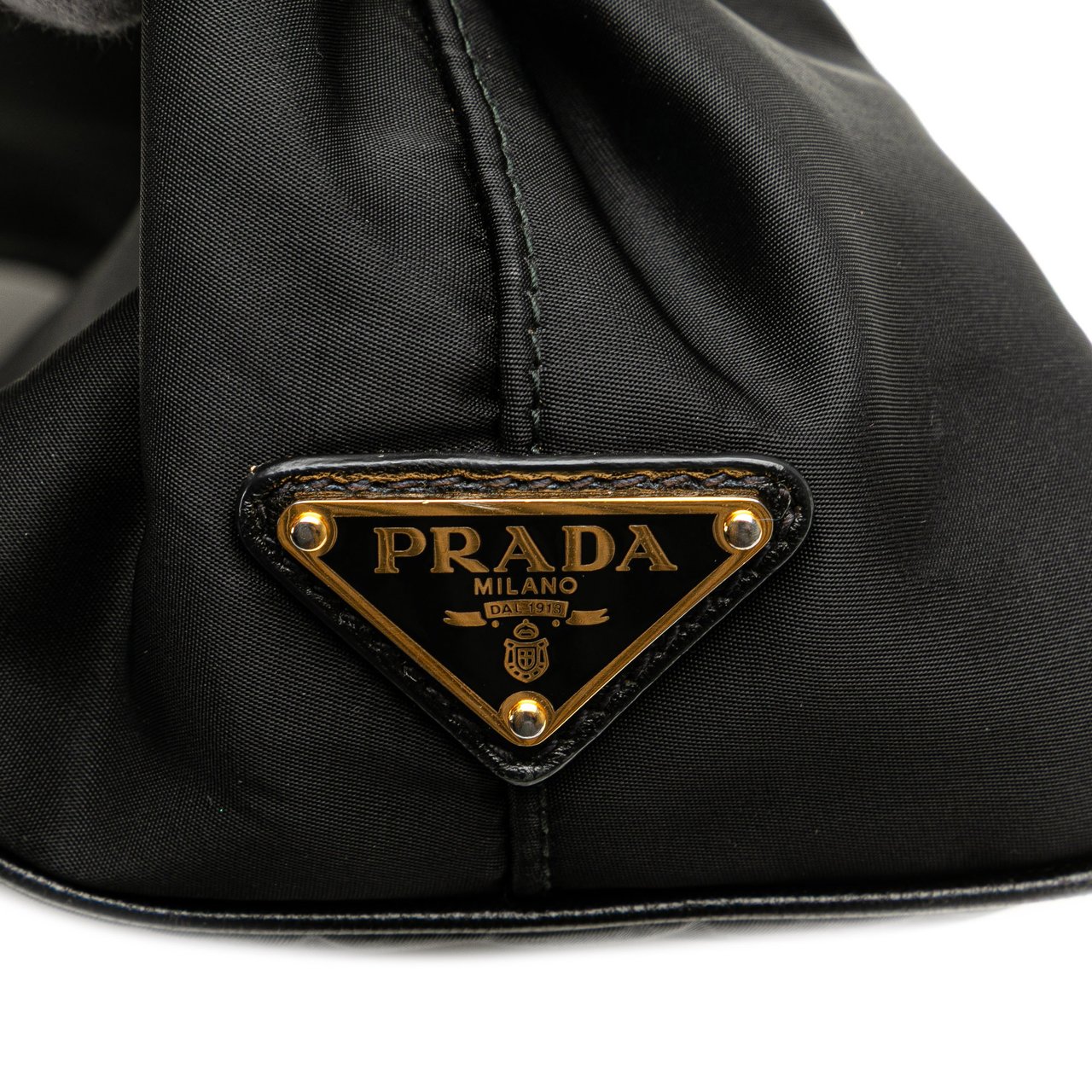 Prada Tessuto Canapa Logo Bow Satchel Zwart