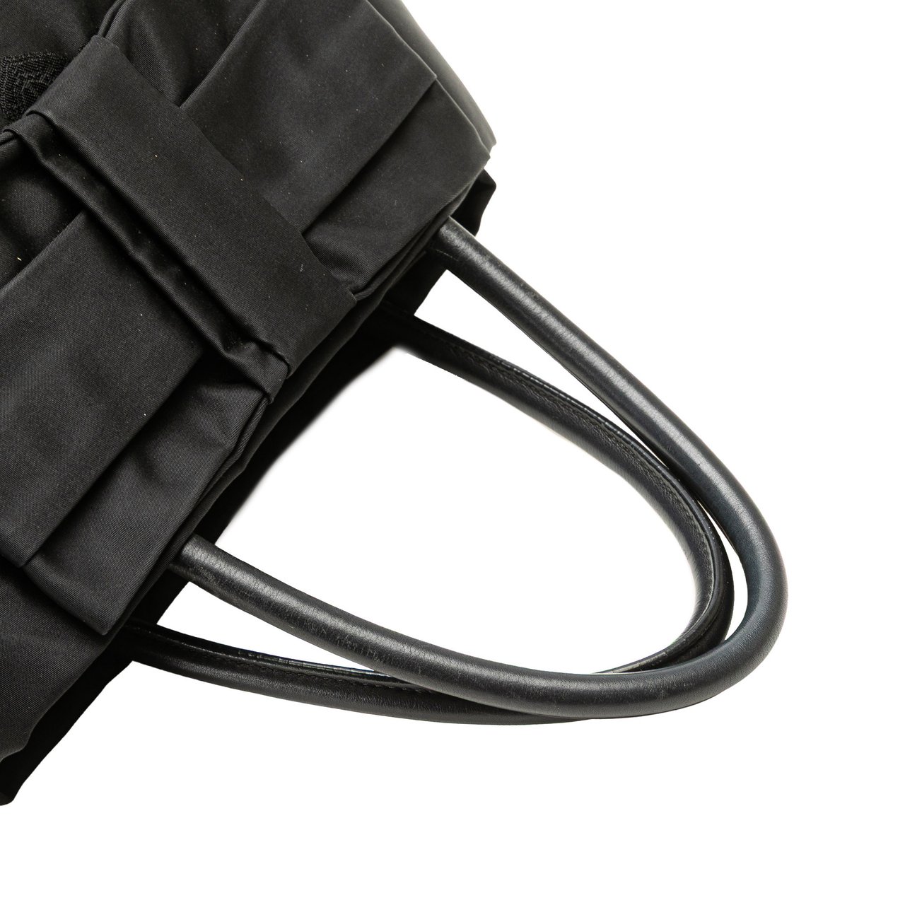 Prada Tessuto Canapa Logo Bow Satchel Zwart