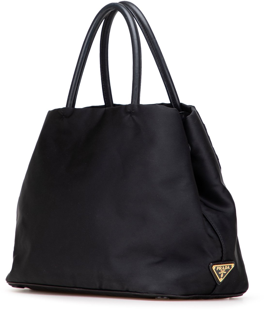 Prada Tessuto Canapa Logo Bow Satchel Zwart