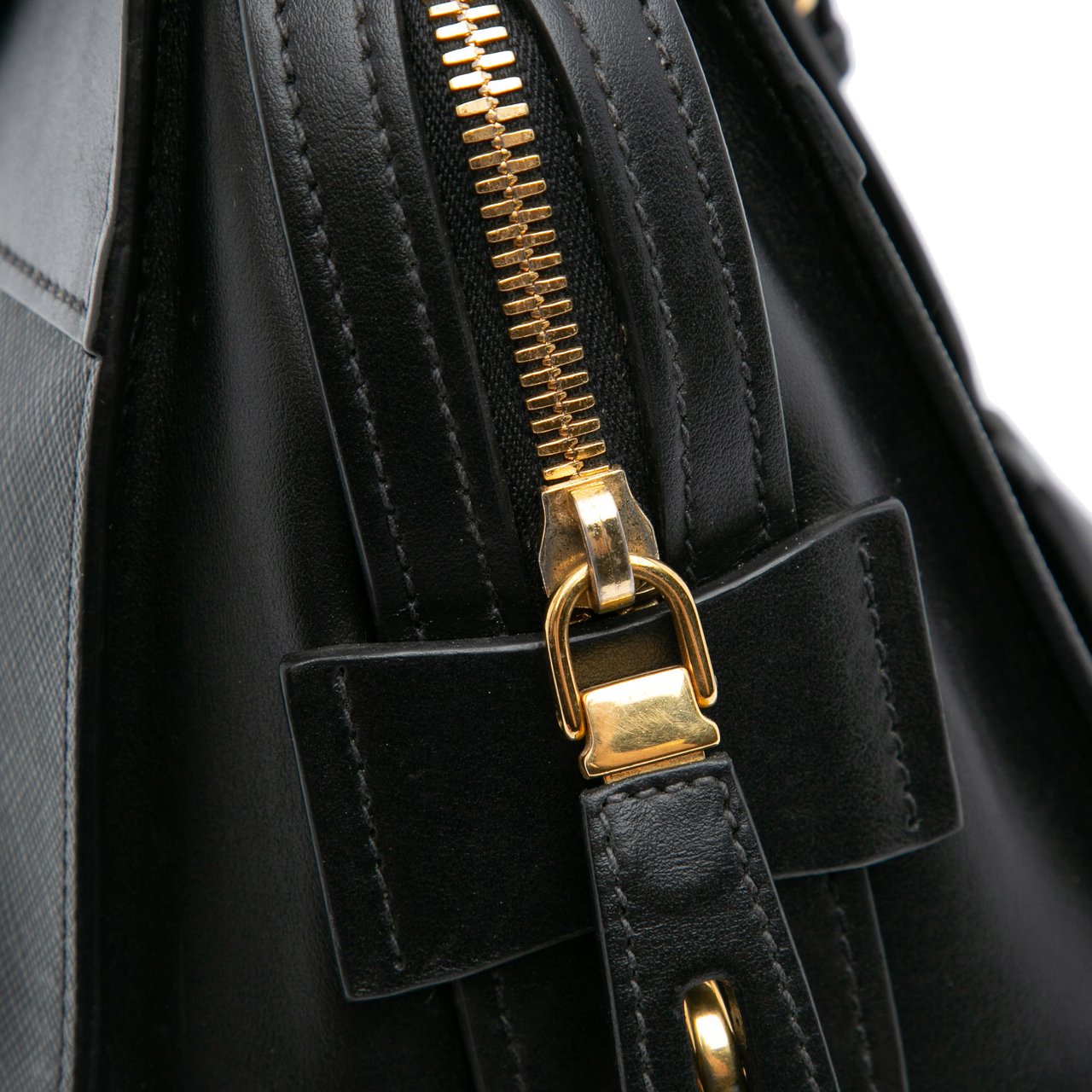 Prada Small Saffiano and City Calf Esplanade Satchel Zwart