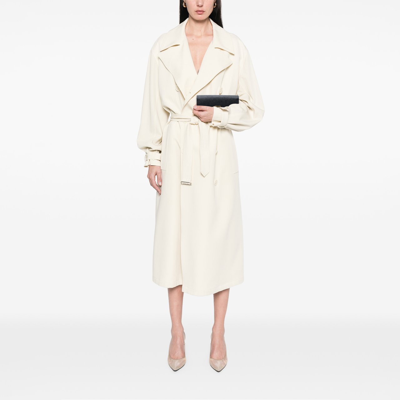 Prada Large Saffiano Wallet Zwart