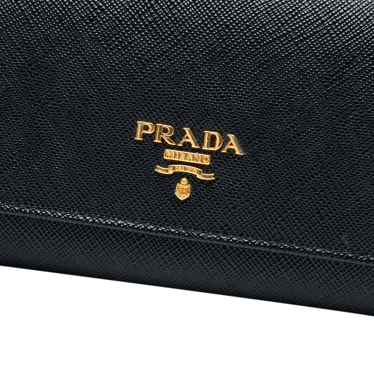 Prada Large Saffiano Wallet Zwart