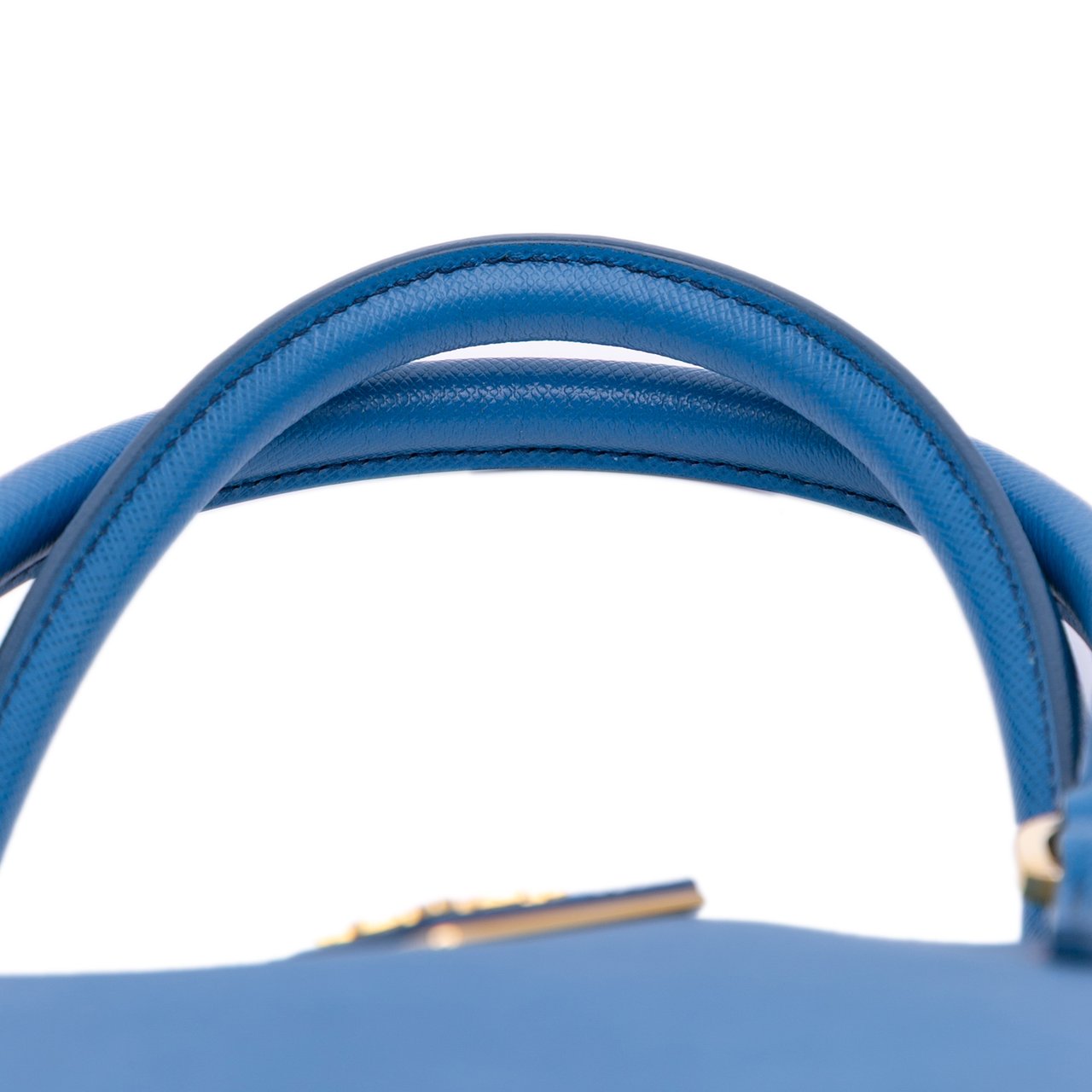 Prada Large Saffiano Lux Promenade Satchel Blauw