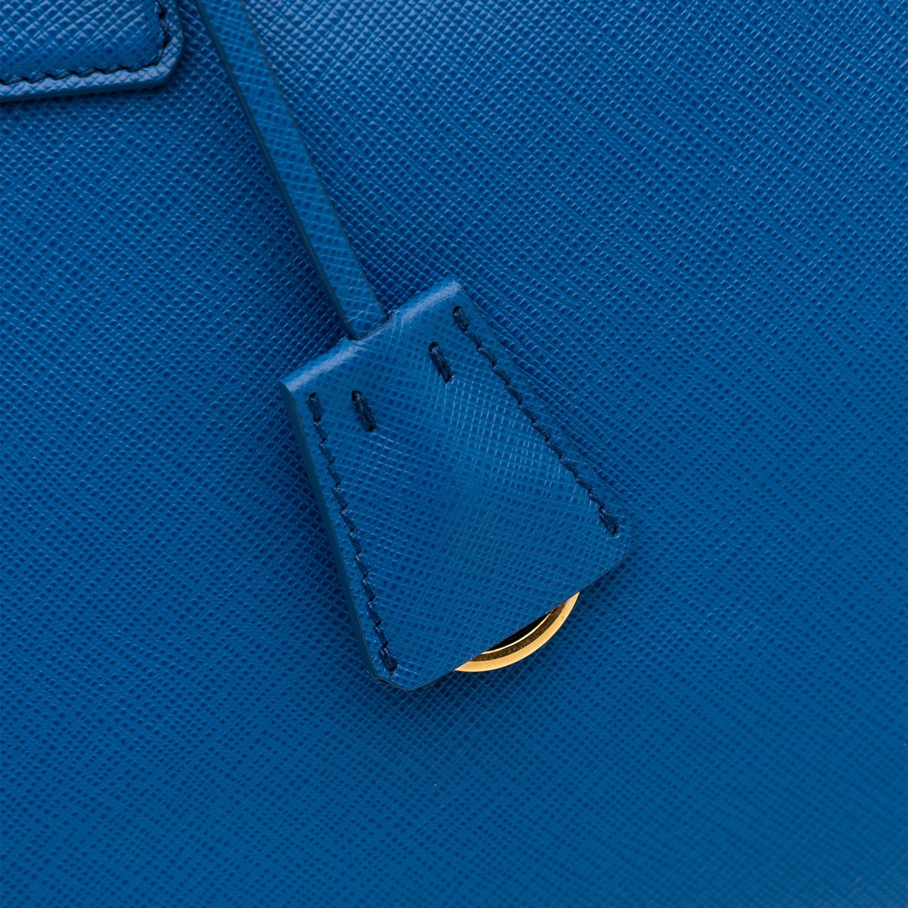 Prada Large Saffiano Lux Promenade Satchel Blauw
