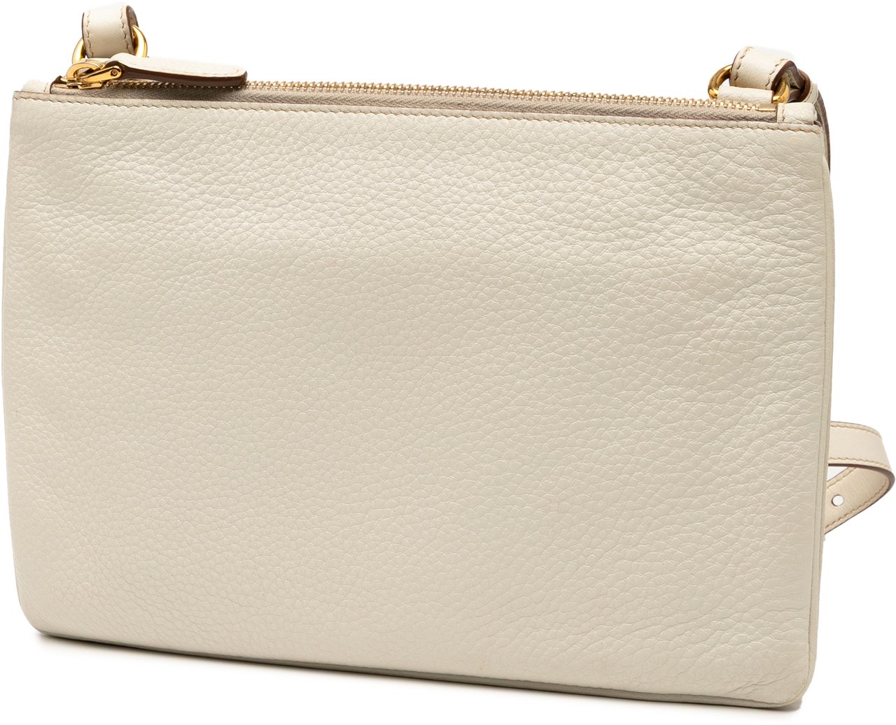 Prada Vitello Daino Double Zip Crossbody Wit