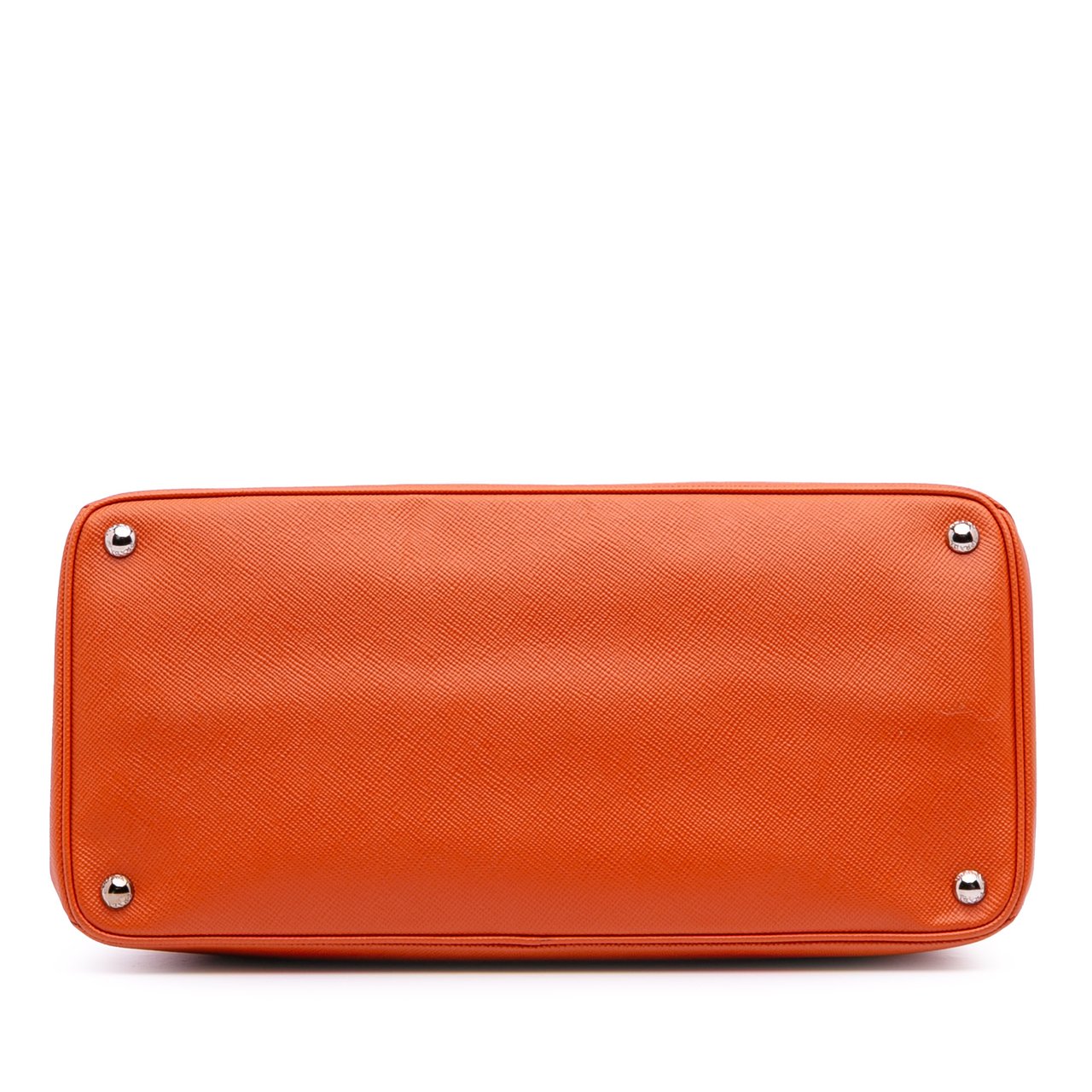 Prada Saffiano Cuir Turnlock Twin Satchel Oranje
