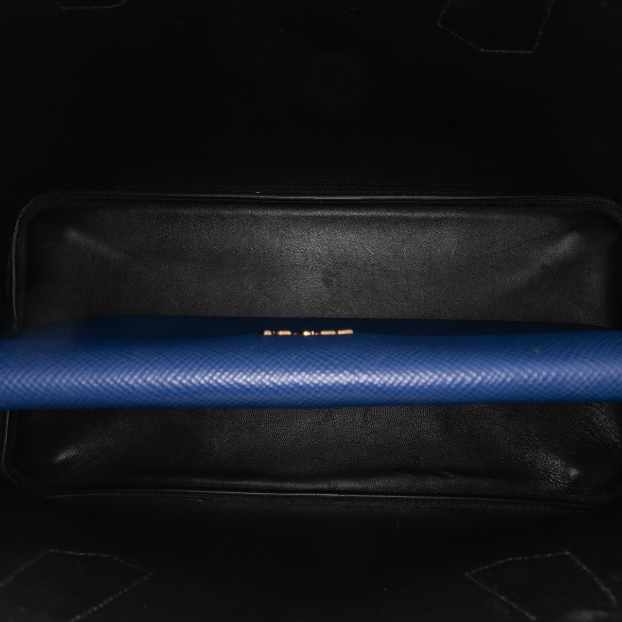 Prada Large Saffiano Cuir Double Satchel Blauw