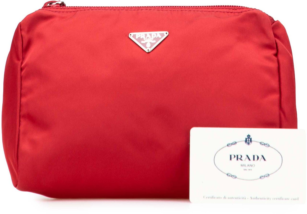Prada Tessuto Pouch Rood