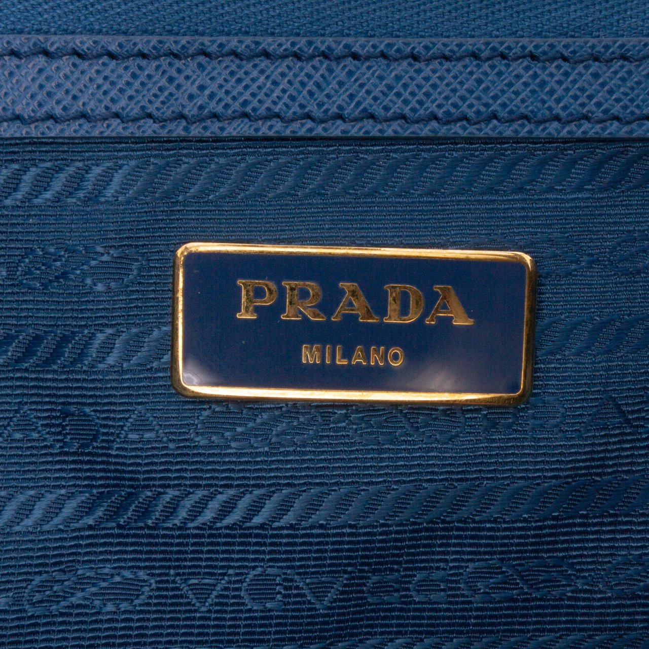 Prada Medium Saffiano Lux Galleria Satchel Blauw