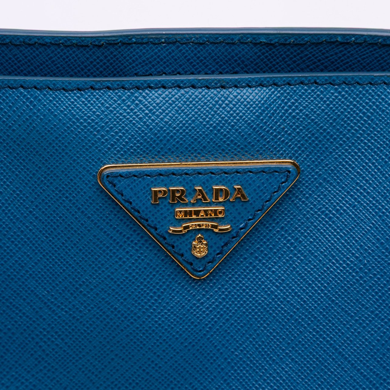 Prada Medium Saffiano Lux Galleria Satchel Blauw