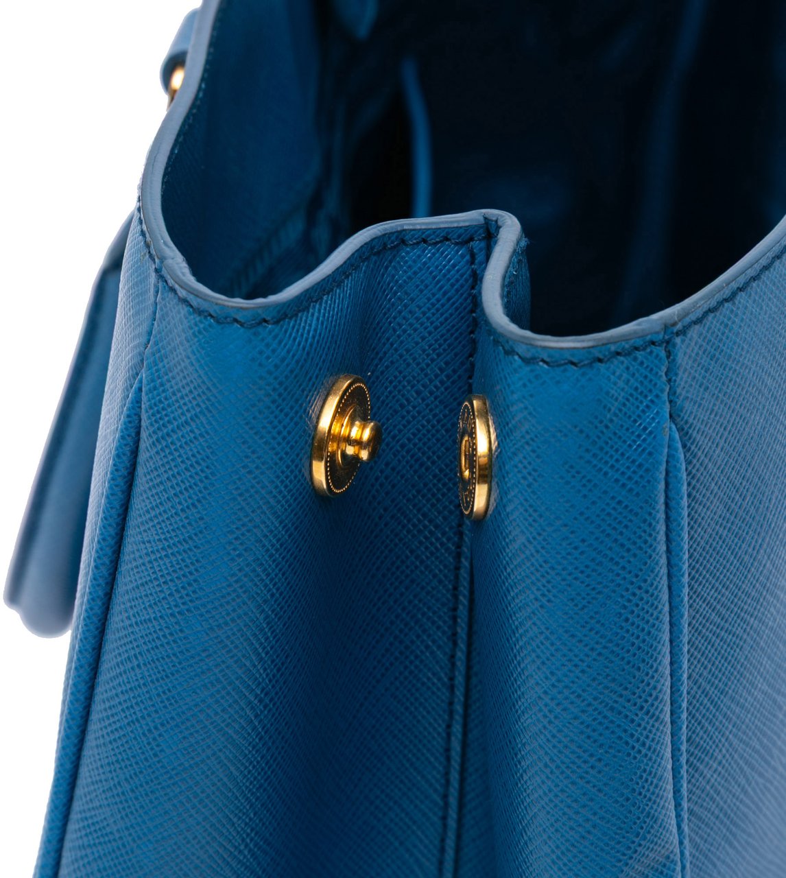 Prada Medium Saffiano Lux Galleria Satchel Blauw