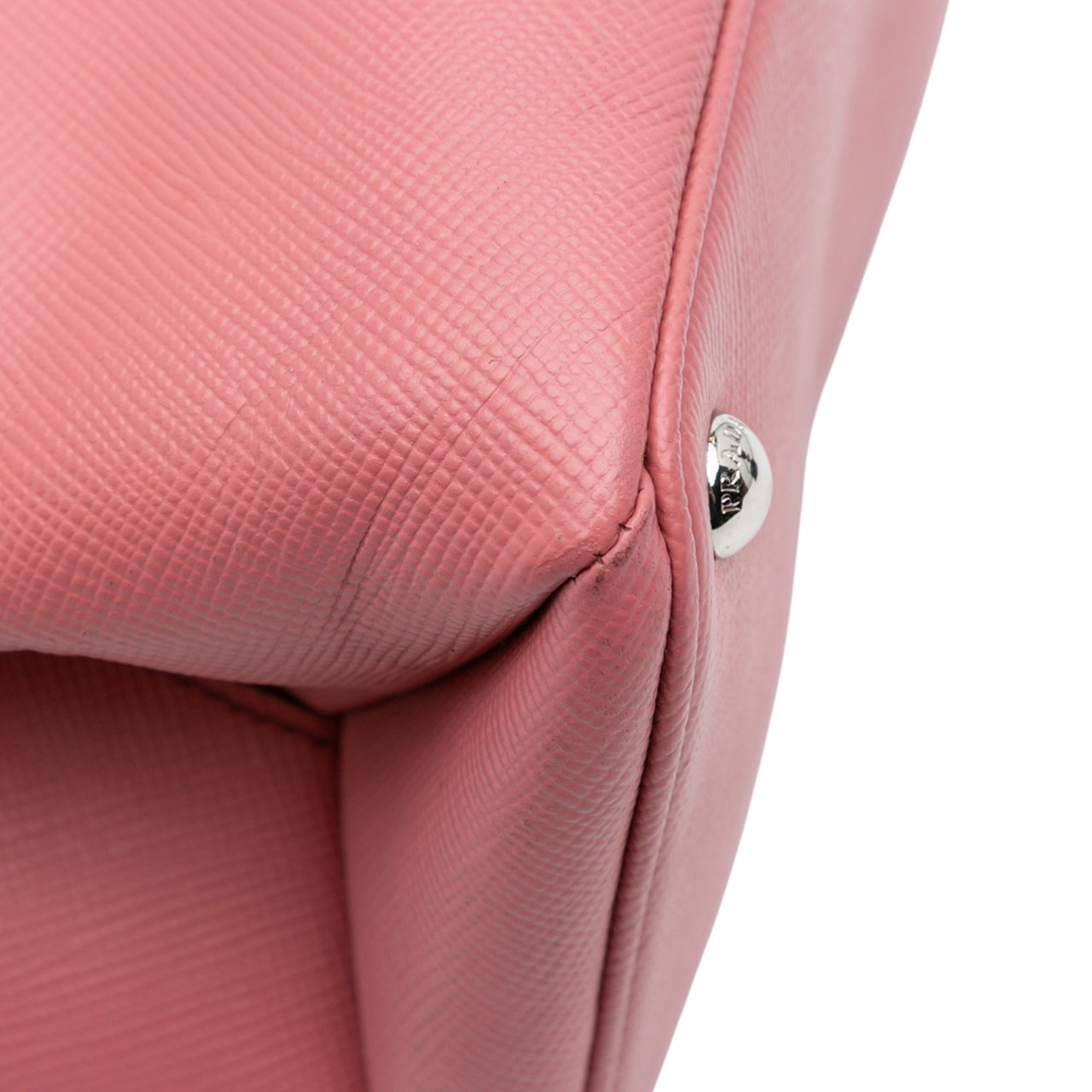 Prada Saffiano Cuir Turnlock Twin Satchel Roze