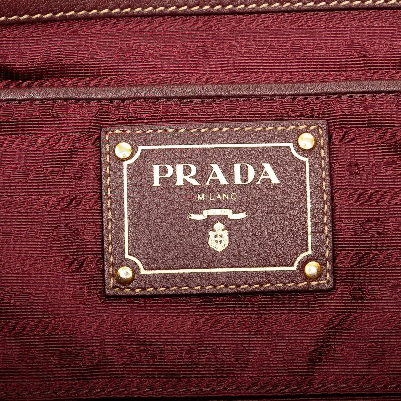 Prada Tessuto Canapa Logo Tote Rood