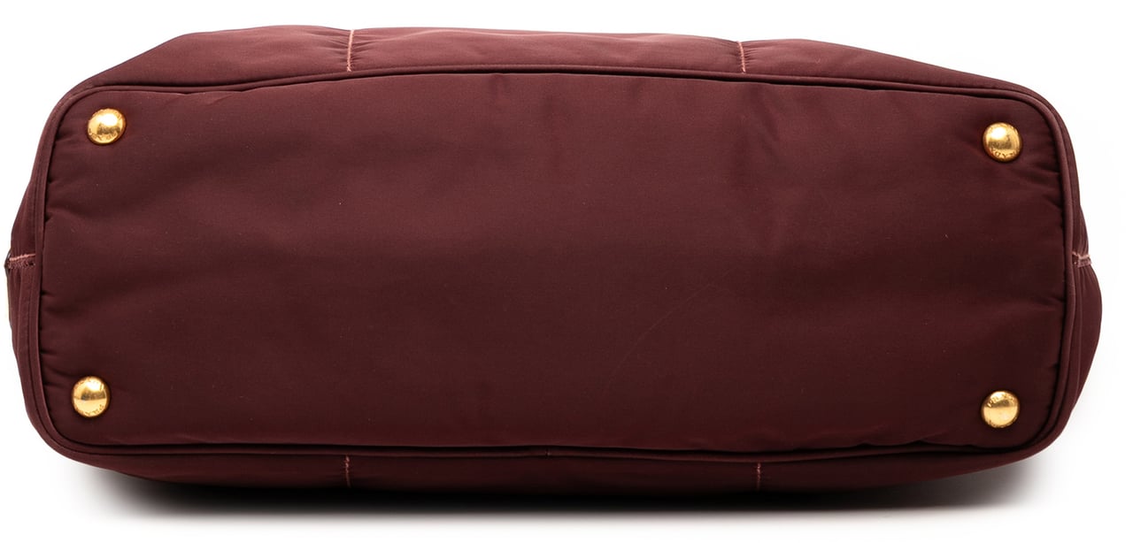 Prada Tessuto Canapa Logo Tote Rood